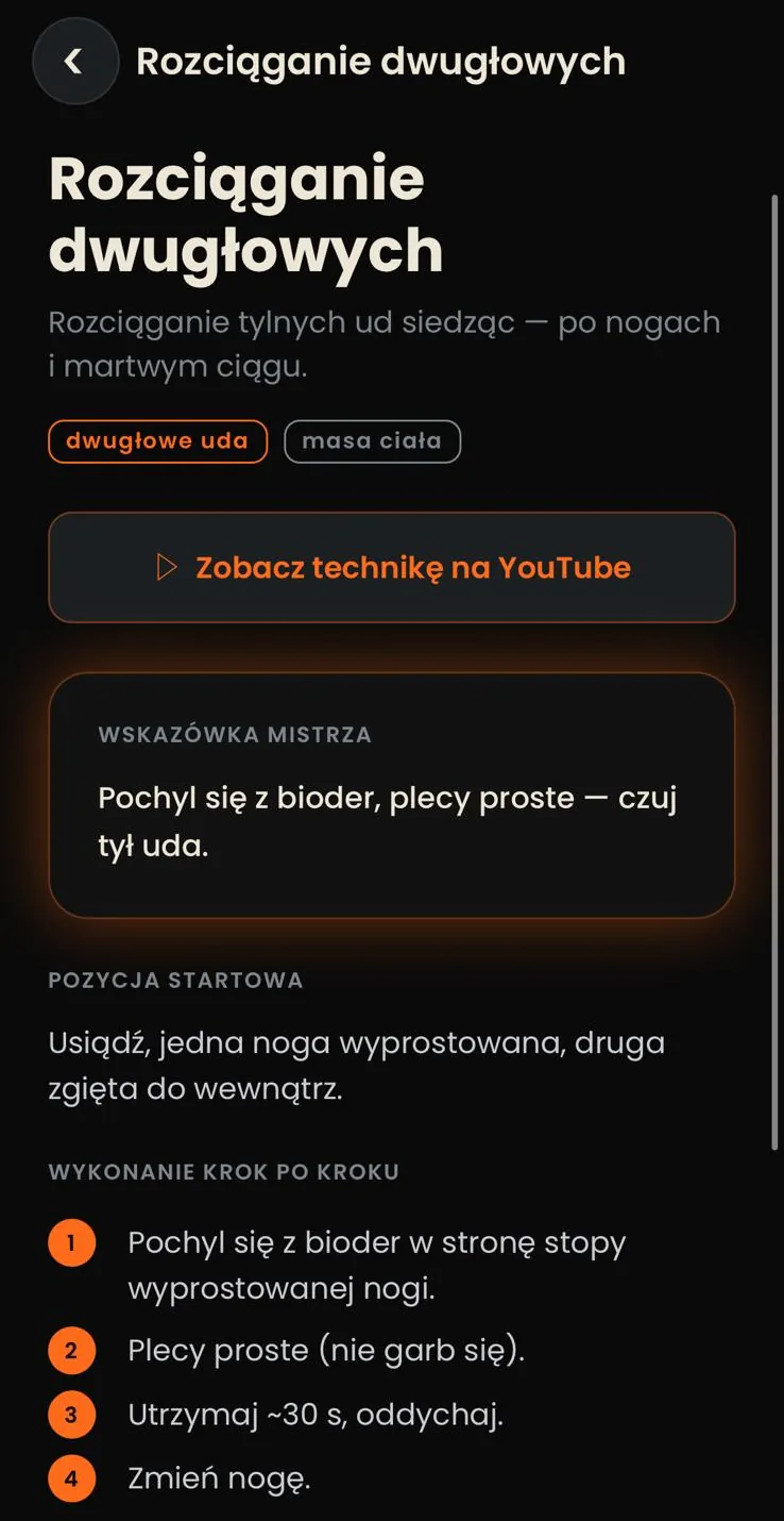 Technika bez wychodzenia z treningu